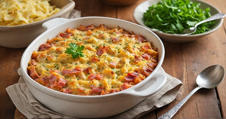 gratin de pates au jambon