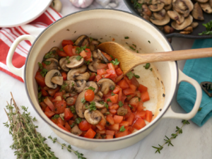 Veau Marengo Mélange de Champignons et Tomates