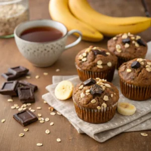 muffins aux bananes chocolat muffin au chocolat et banane