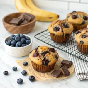 muffins aux bananes chocolat muffin banane