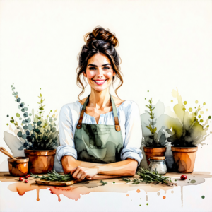 Portrait illustré de Mathilde, créatrice de Ma Belle Recette