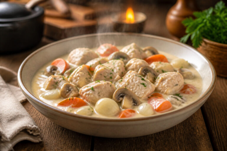 Blanquette de dinde cremeuse et reconfortante