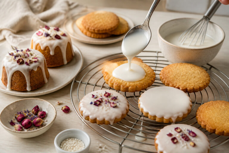 Glacage de biscuits et petits gateaux