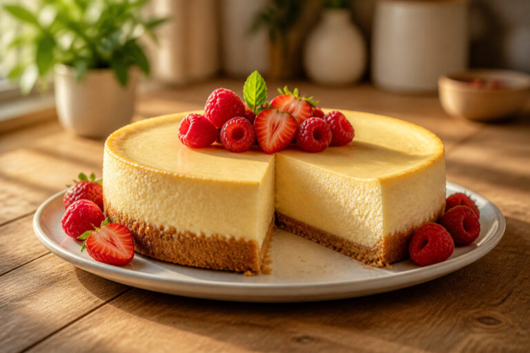 Cheesecake gourmand aux fruits rouges