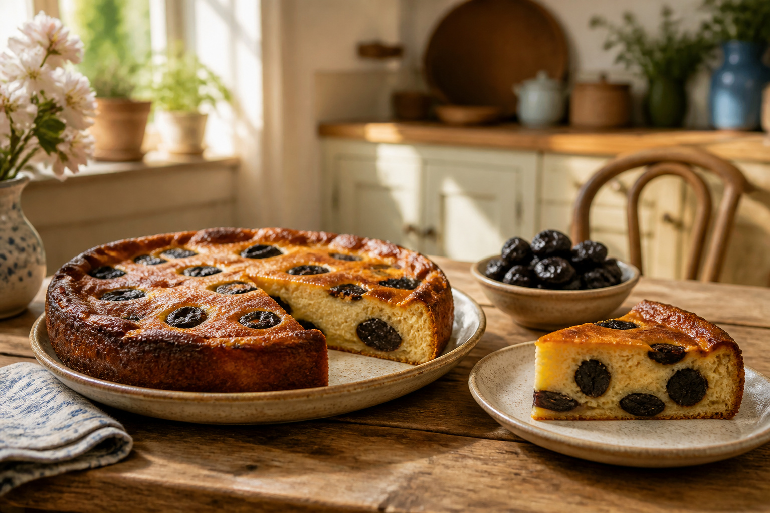 Far breton aux pruneaux gourmandise rustique