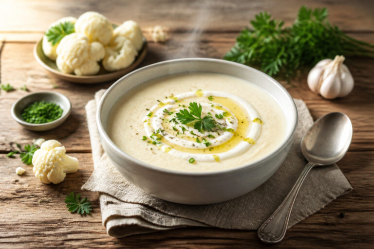Soupe cremeuse au chou fleur reconfortante