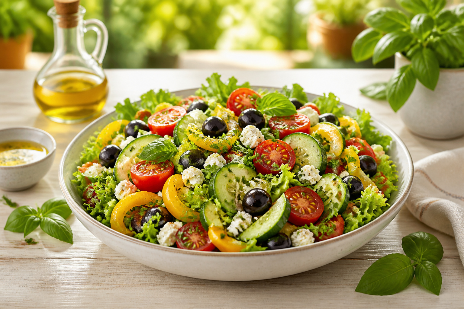 Salade composee fraiche et coloree