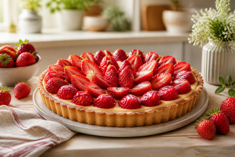 Tarte aux fraises maison