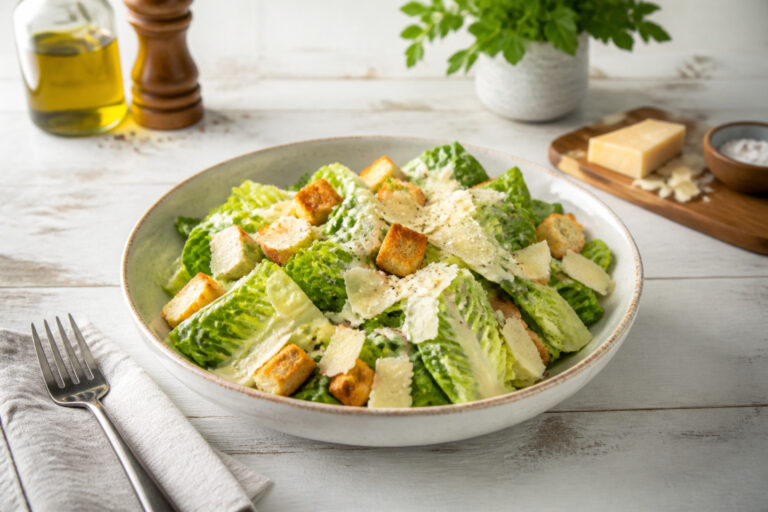 Salade cesar fraiche et savoureuse