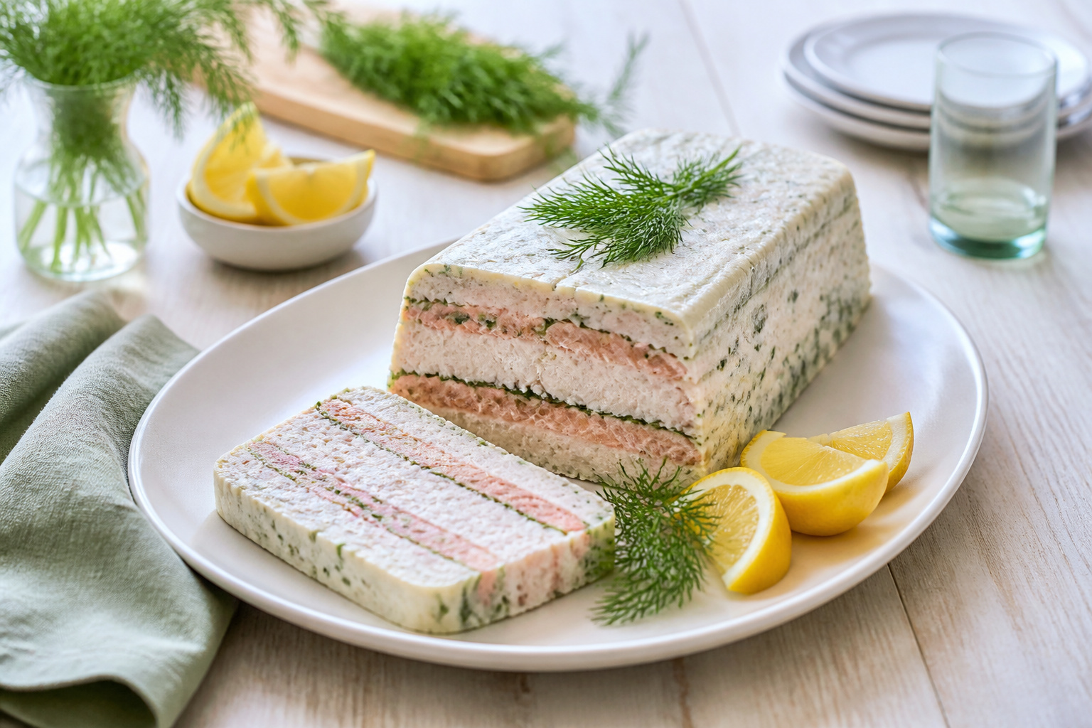 Terrine de poisson fraichement preparee