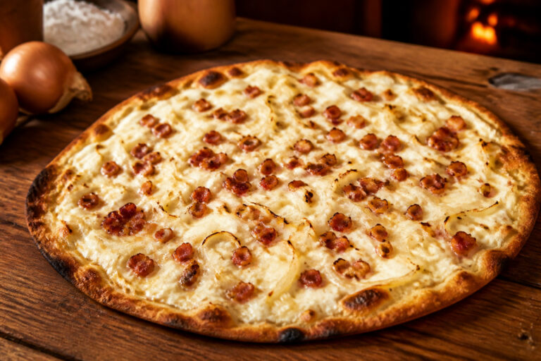 Tarte flambee alsacienne authentique